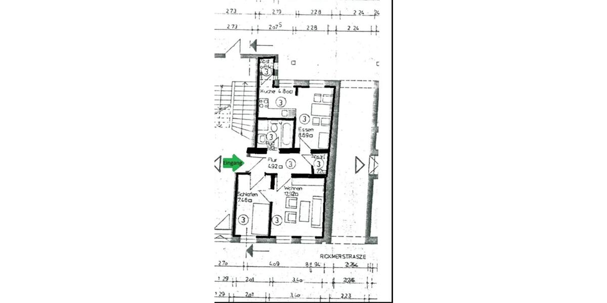 Erdgeschoßwohnung Bremerhaven Mitte - 3 Zimmer, 44 m&sup2;, 68.000&euro; | Angebot:27112736