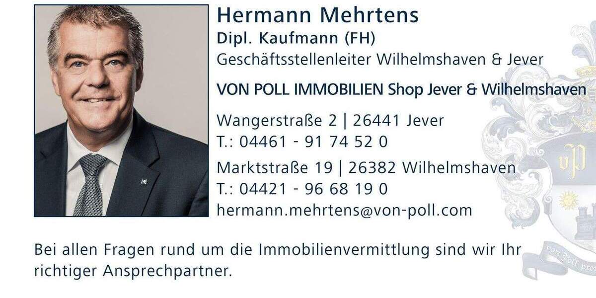 Etagenwohnung Wilhelmshaven Heppens - 3 Zimmer, 110 m&sup2;, 329.000&euro; | Angebot:25672985